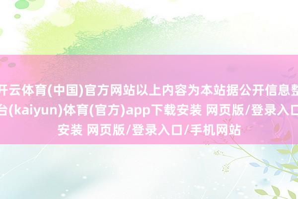 开云体育(中国)官方网站以上内容为本站据公开信息整理-开云平台(kaiyun)体育(官方)app下载安装 网页版/登录入口/手机网站