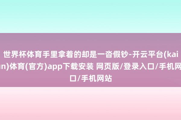 世界杯体育手里拿着的却是一沓假钞-开云平台(kaiyun)体育(官方)app下载安装 网页版/登录入口/手机网站
