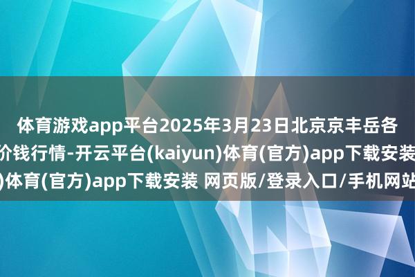 体育游戏app平台2025年3月23日北京京丰岳各庄农副产物批发市集价钱行情-开云平台(kaiyun)体育(官方)app下载安装 网页版/登录入口/手机网站