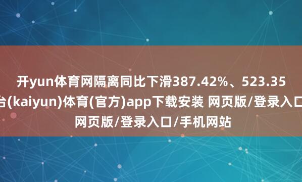 开yun体育网隔离同比下滑387.42%、523.35%-开云平台(kaiyun)体育(官方)app下载安装 网页版/登录入口/手机网站