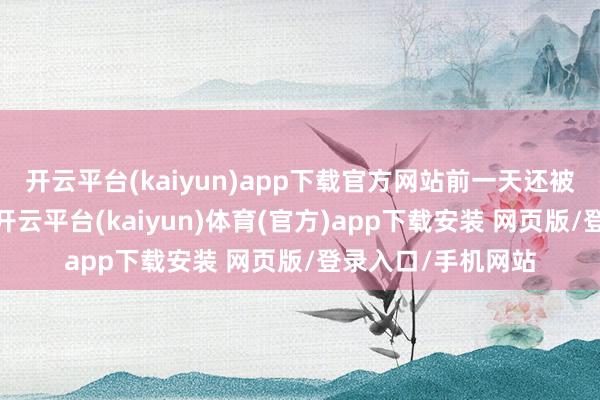 开云平台(kaiyun)app下载官方网站前一天还被东说念主瞧不起-开云平台(kaiyun)体育(官方)app下载安装 网页版/登录入口/手机网站