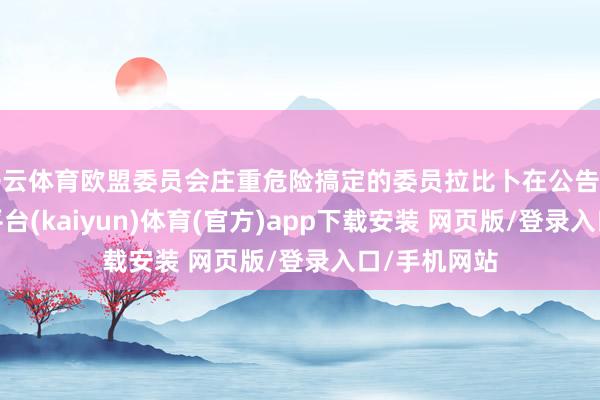 开云体育欧盟委员会庄重危险搞定的委员拉比卜在公告中示意-开云平台(kaiyun)体育(官方)app下载安装 网页版/登录入口/手机网站