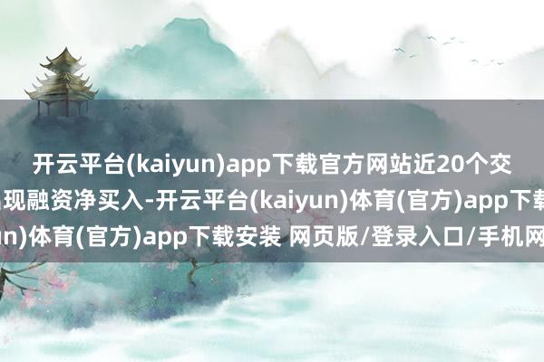 开云平台(kaiyun)app下载官方网站近20个交游日中有11个交游日出现融资净买入-开云平台(kaiyun)体育(官方)app下载安装 网页版/登录入口/手机网站