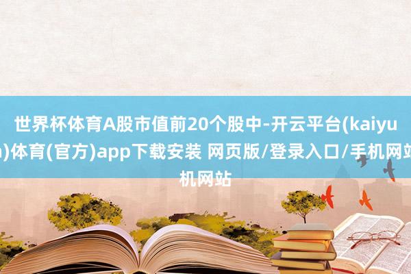 世界杯体育A股市值前20个股中-开云平台(kaiyun)体育(官方)app下载安装 网页版/登录入口/手机网站