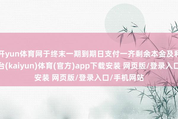 开yun体育网于终末一期到期日支付一齐剩余本金及利息-开云平台(kaiyun)体育(官方)app下载安装 网页版/登录入口/手机网站